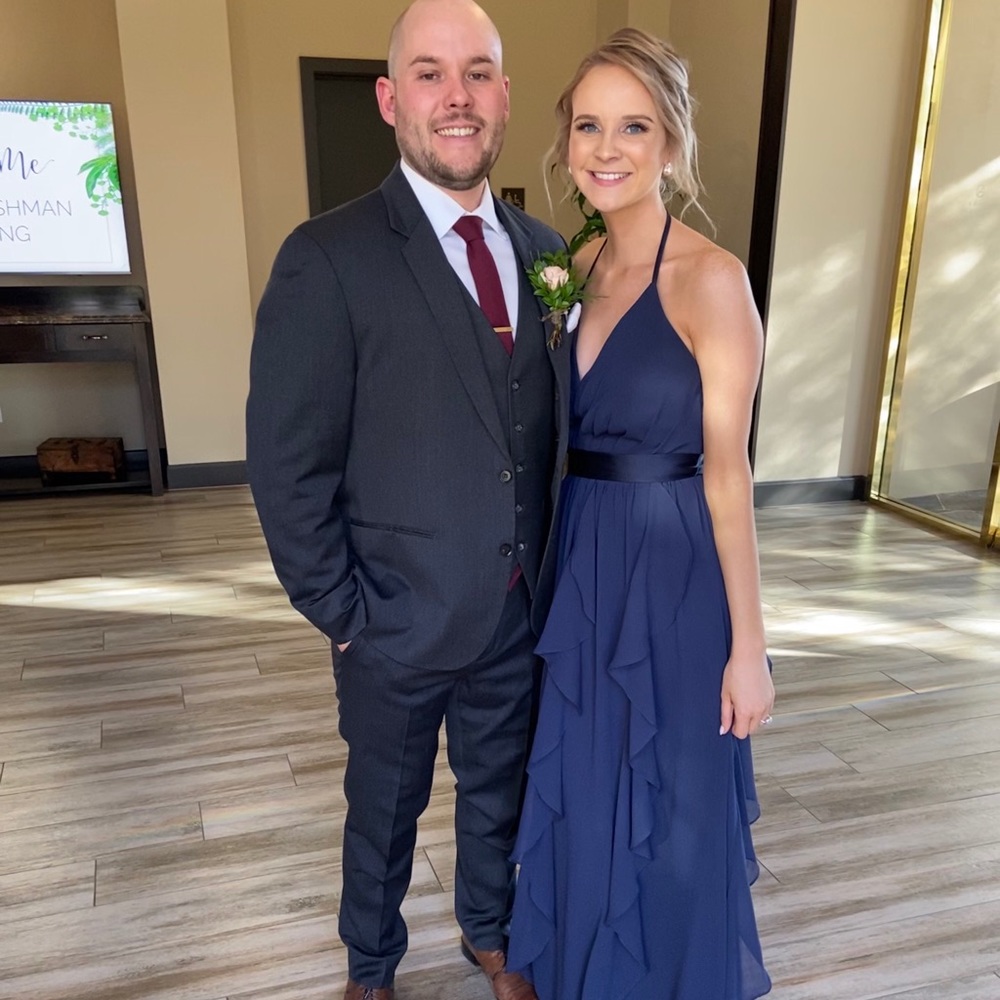 White by Vera Wang Midnight Blue Bridesmaid Dress
